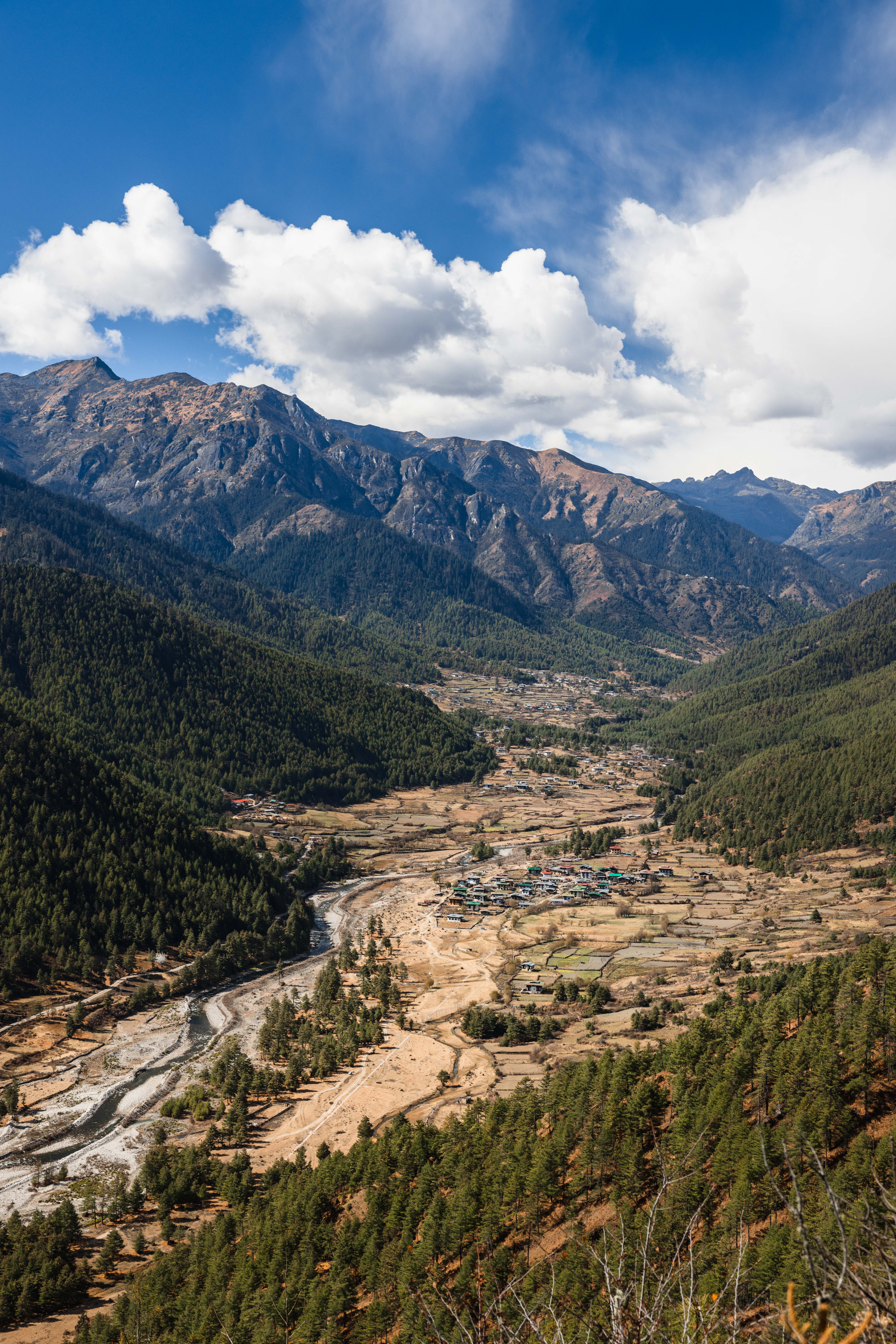 Bhutanese valley and village